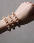 Peach Moonstone Bracelet 6mm - Crystals & Stones