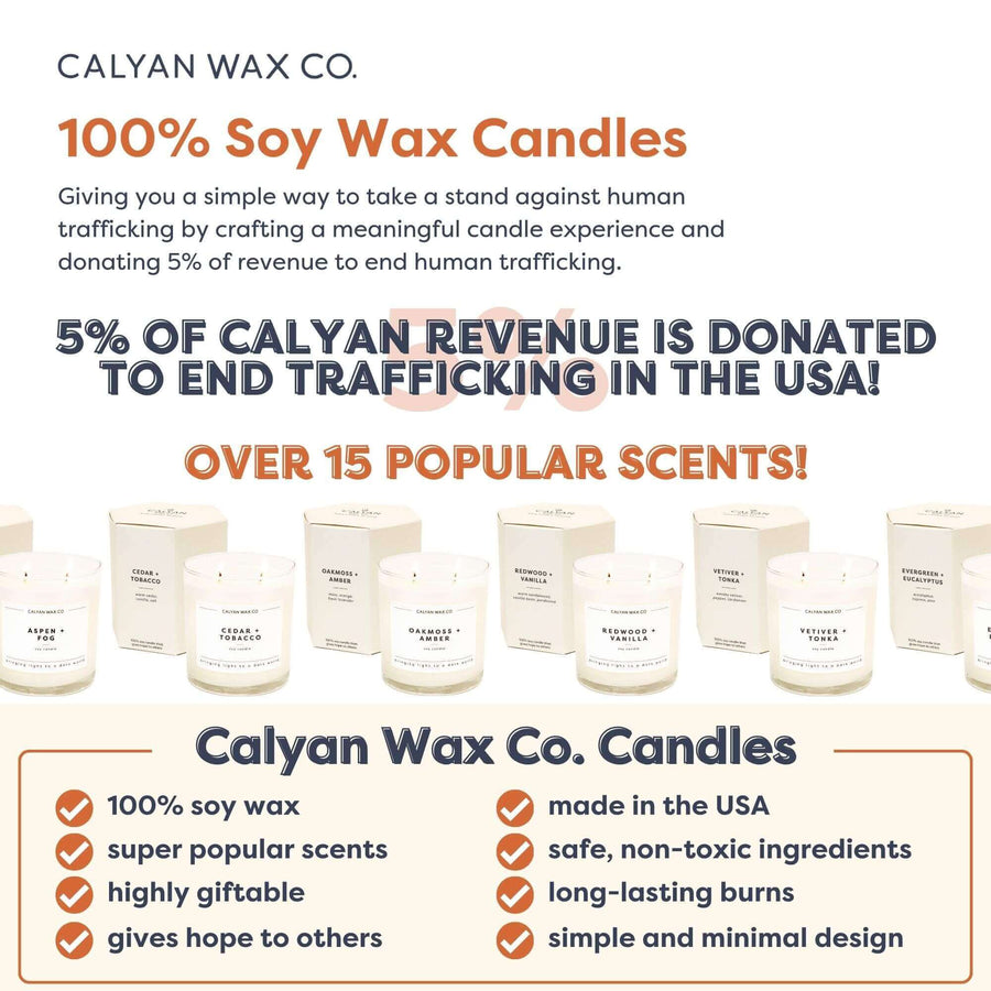 Calyan Wax Co. - Oakmoss + Amber Glass Tumbler Soy Candle