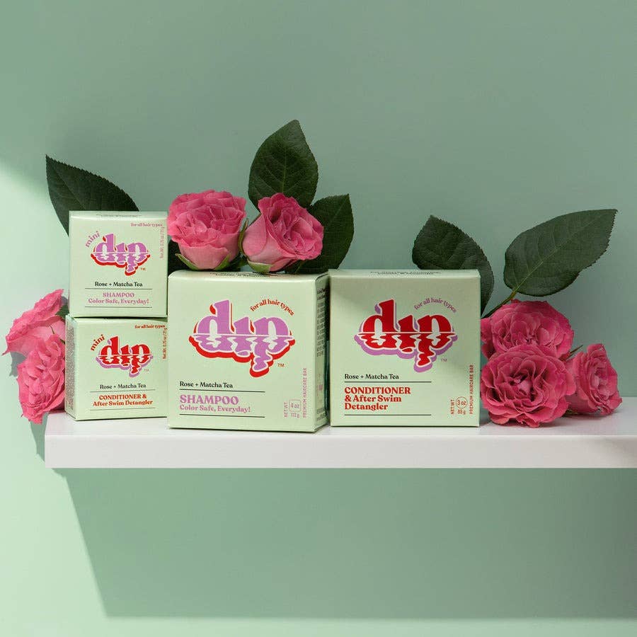 Dip - Conditioner Bar &amp; After Swim Detangler - Rose &amp; Matcha Tea: 3 oz