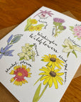 Watercolor Washington Wildflower Card