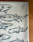 Shark Cotton Screen Printed Tea Towel