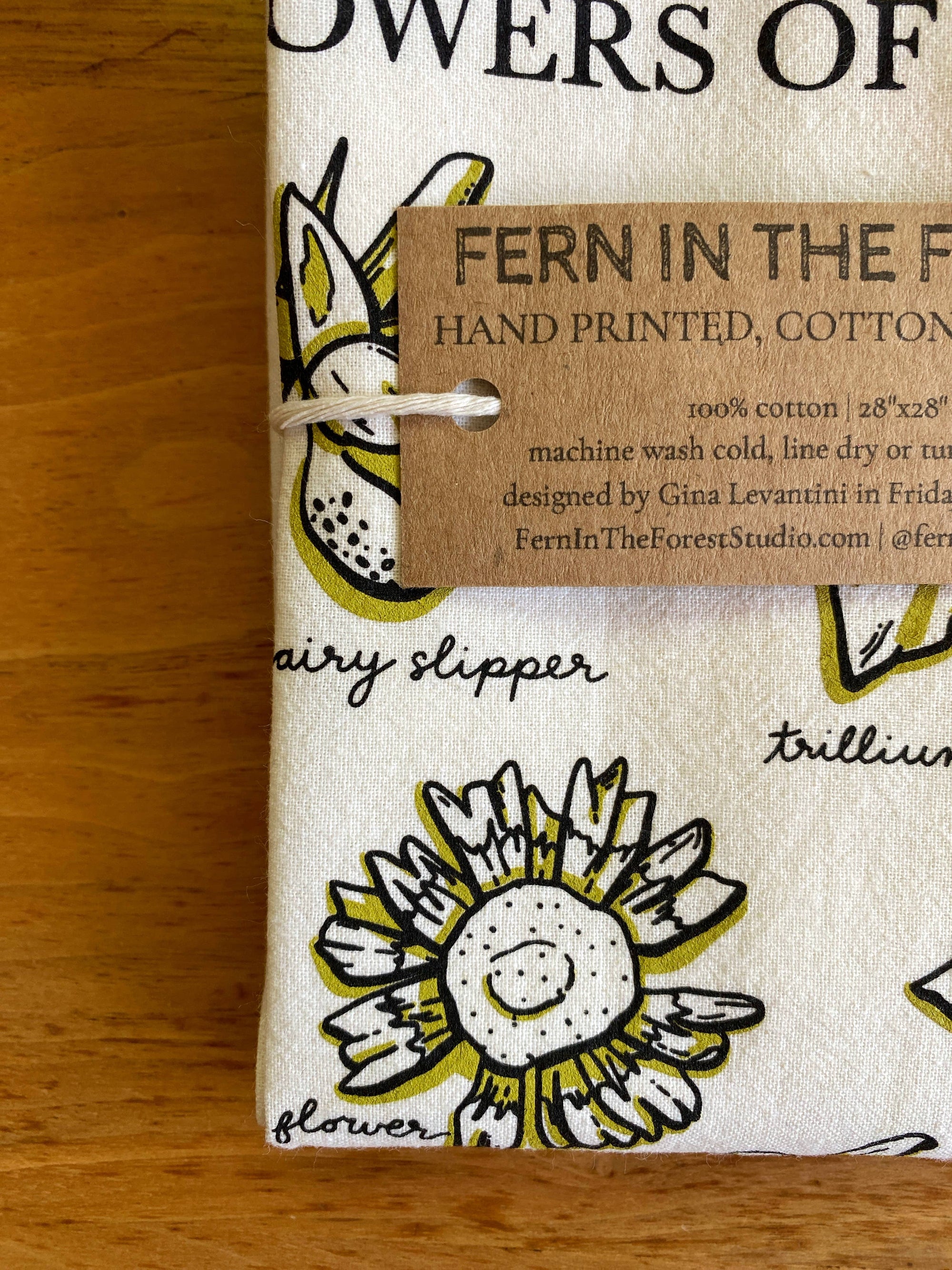 Washington Wildflower Tea Towel | Screenprinted