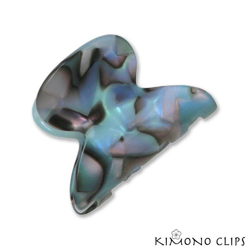 Kimono Clips - 529f French Round Mini Claw: Tortoiseshell