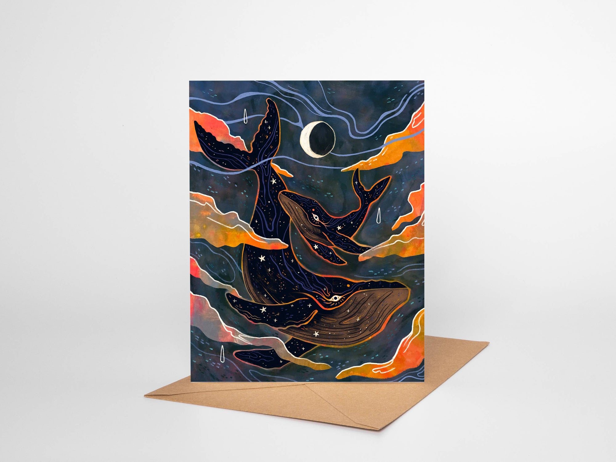 Whale Song – Blank Greeting Card Nature Illustration