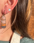 Horizon // stained glass resin earrings