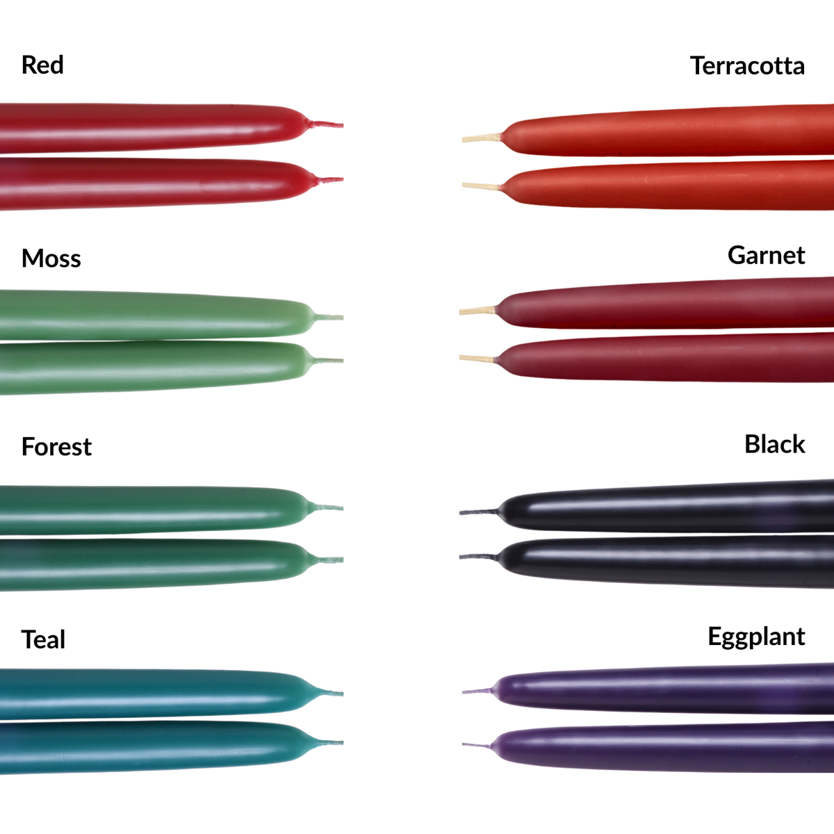 Taper Candles – 100% Pure Beeswax – 4 New Colors