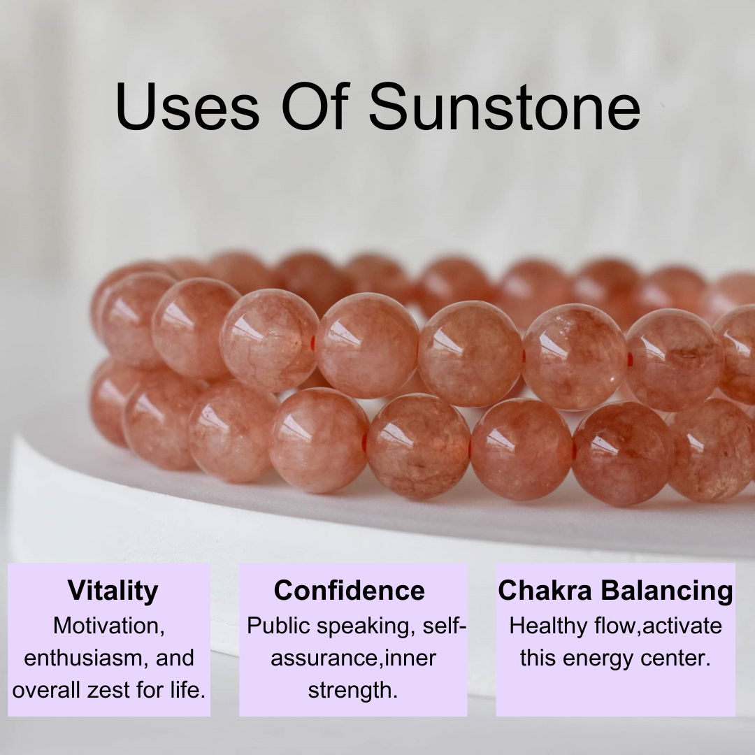 Crystal Jewelry Beads | Sunstone | Healing Gemstone Beads