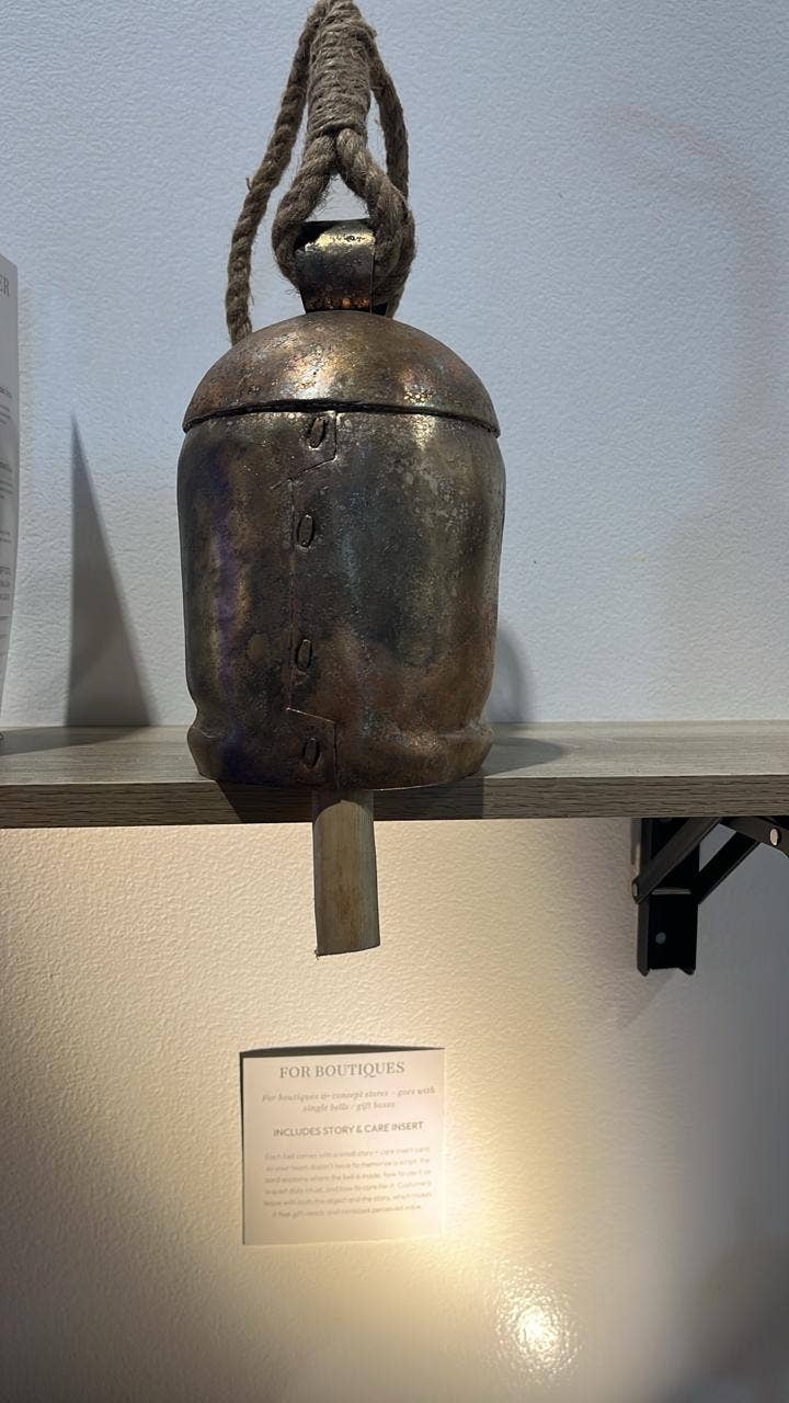Large Brass Bell 8”– Statement Home Decor/Mindfulness Ritual