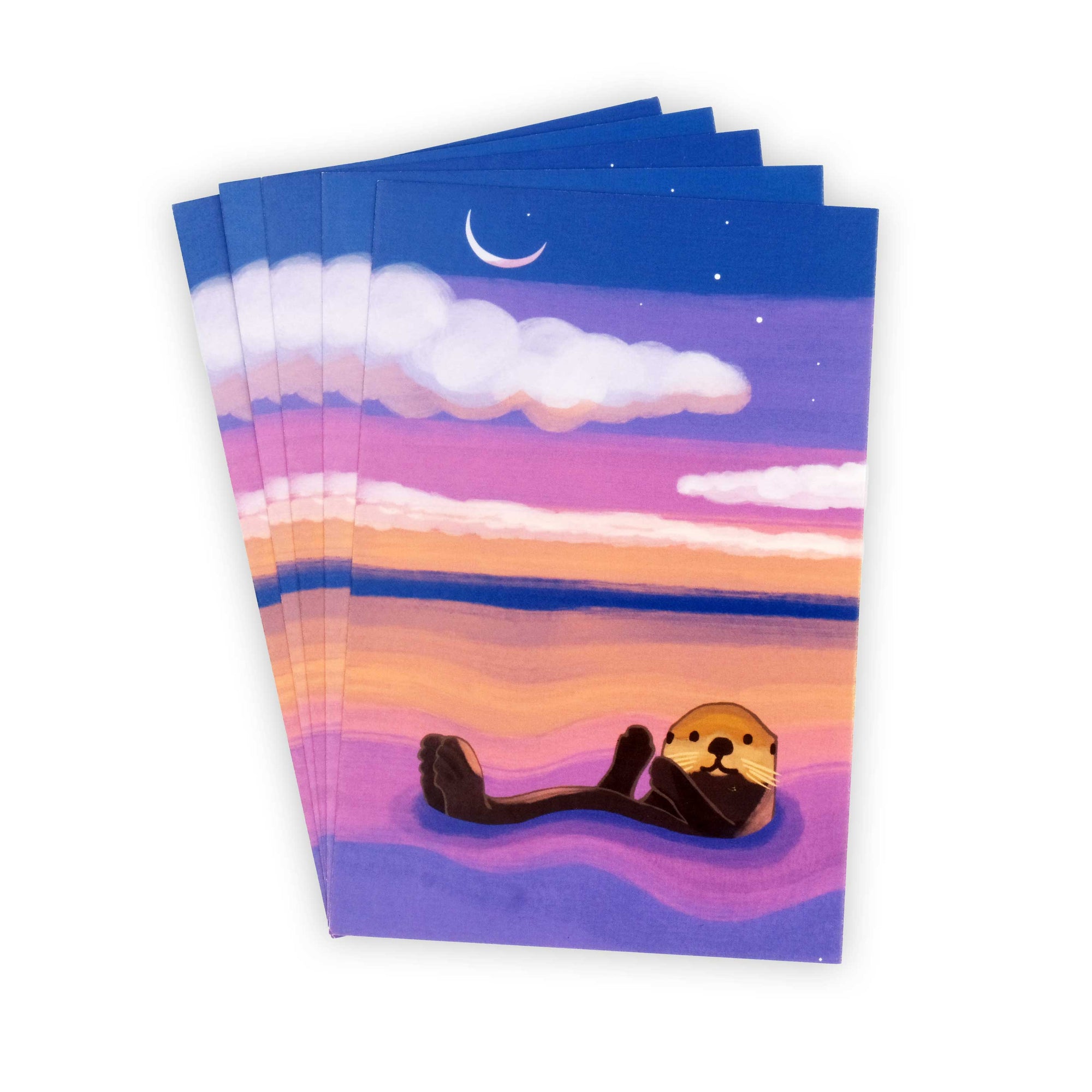 The Gentle Tarot - Otter Mini-Print/Postcard