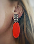 Red Statement Earrings