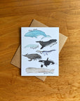 Watercolor Whale Card