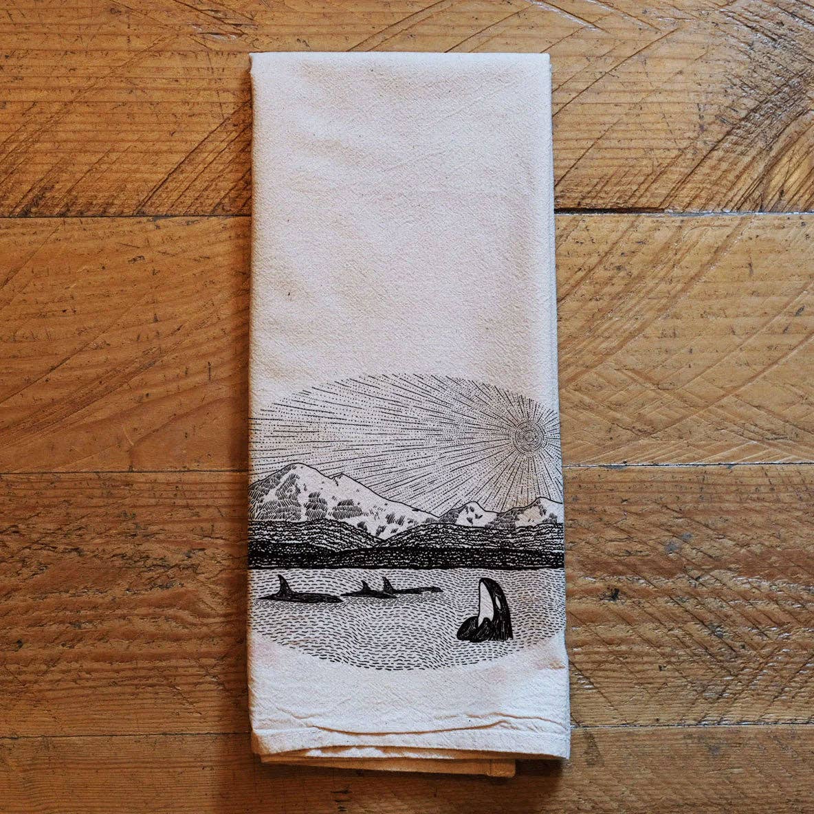 Mount Baker - Natural Tea Towel