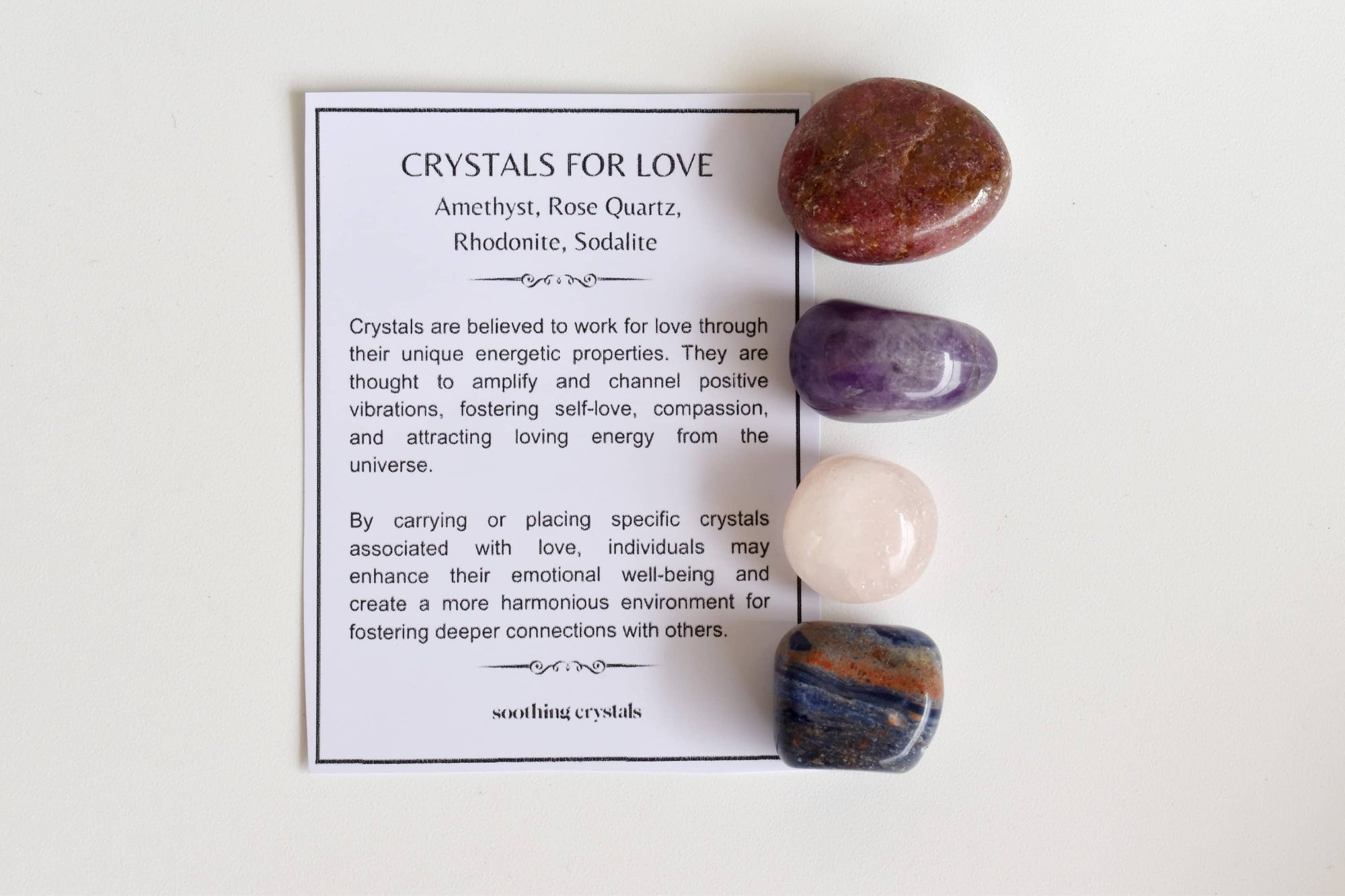Attracting LOVE Crystal Set, Crystal Healing Love Gift Kit