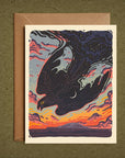 Nightfall– Blank Greeting Card Nature Illustration 