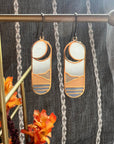 Horizon // stained glass resin earrings