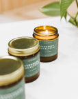 Calyan Wax Co. - Evergreen + Eucalyptus Mini Amber Jar Soy Candle