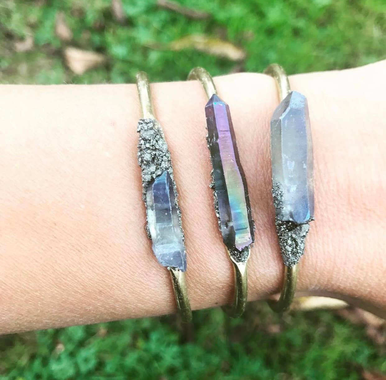 Assorted handmade, Nature Inspired, Brass + Gemstone Jewelry
