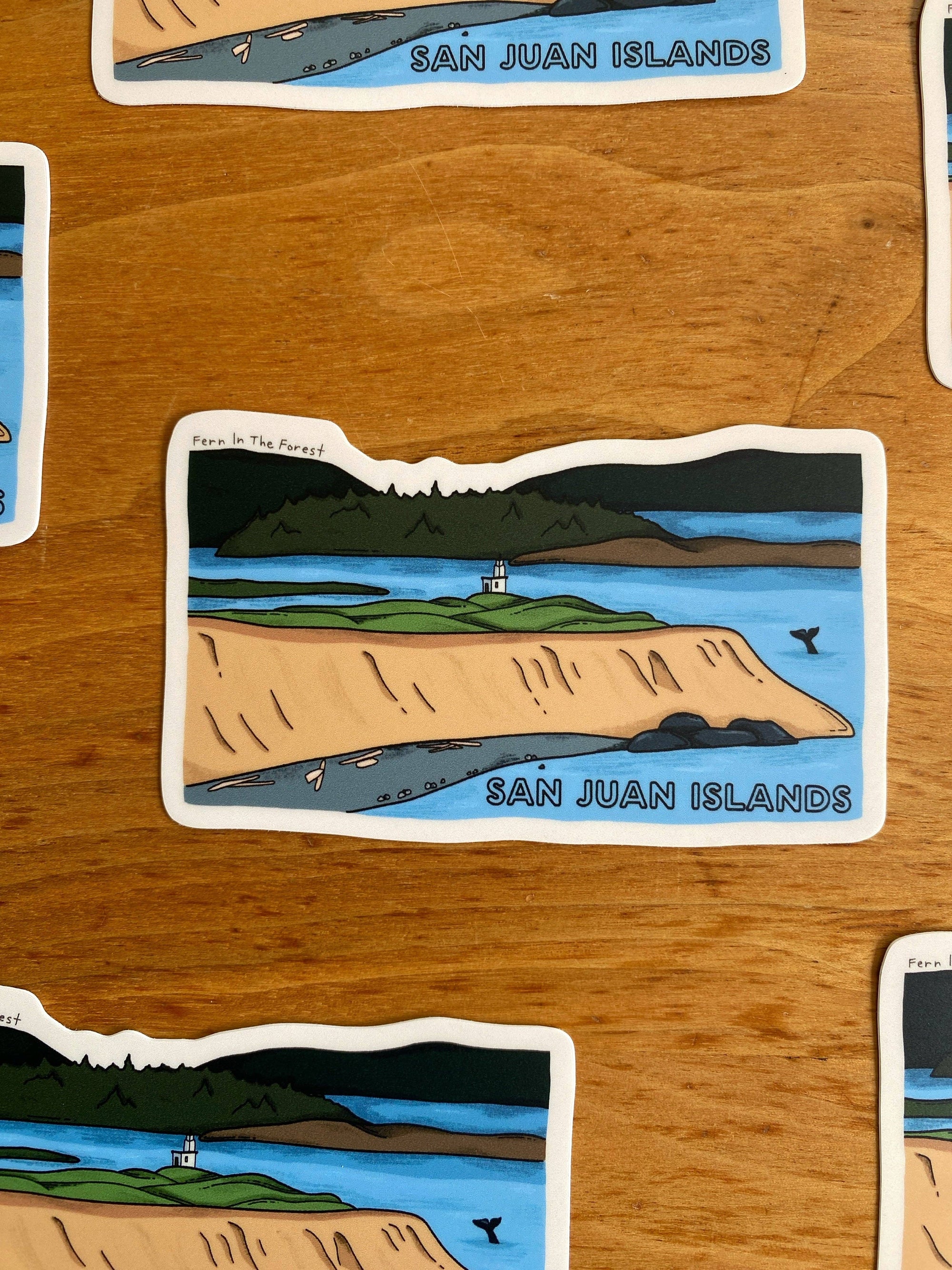 San Juan Island National Historical Park Illustrated Sticker | 3.8” x 2.25”