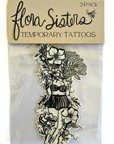 Marcy Ellis - Temporary Tattoo, 2-Pack, Black & White, Yarrow Sister 