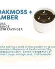 Calyan Wax Co. - Oakmoss + Amber - 3 Wick Ceramic Soy Candle