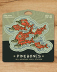 Salmon Wildflowers - Durable & Weatherproof Sticker 