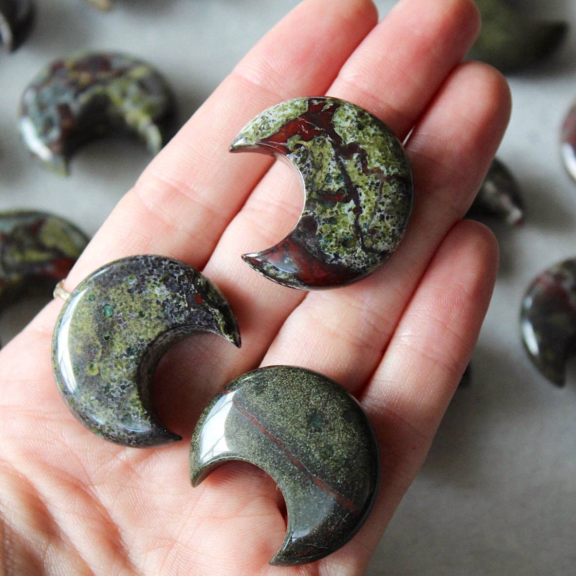 Dragon's Blood Jasper Moon (Crystals &amp; Stones)