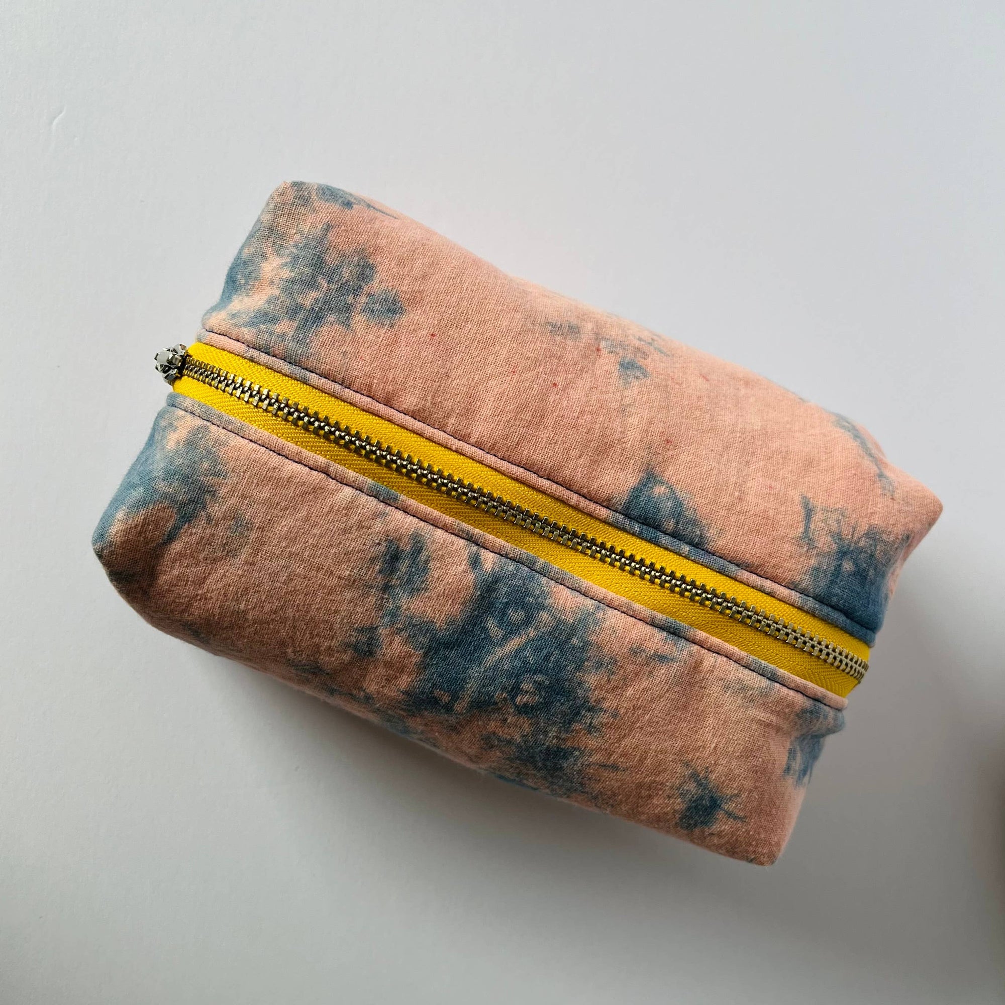 Boxy Toiletries Bag - Peach - Botanically Dyed