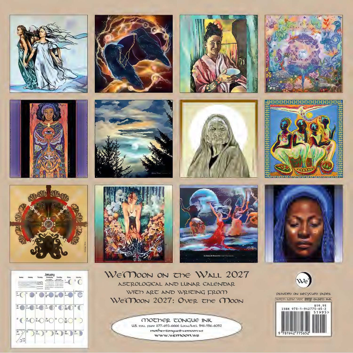 *** We'Moon on the Wall 2027 | Astrological Moon Phase Calendar