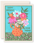 Happy Birthday Dear Friend Letterpress Card
