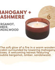 Calyan Wax Co. - Mahogany + Cashmere - Resilience Series 3 Wick Soy Candle