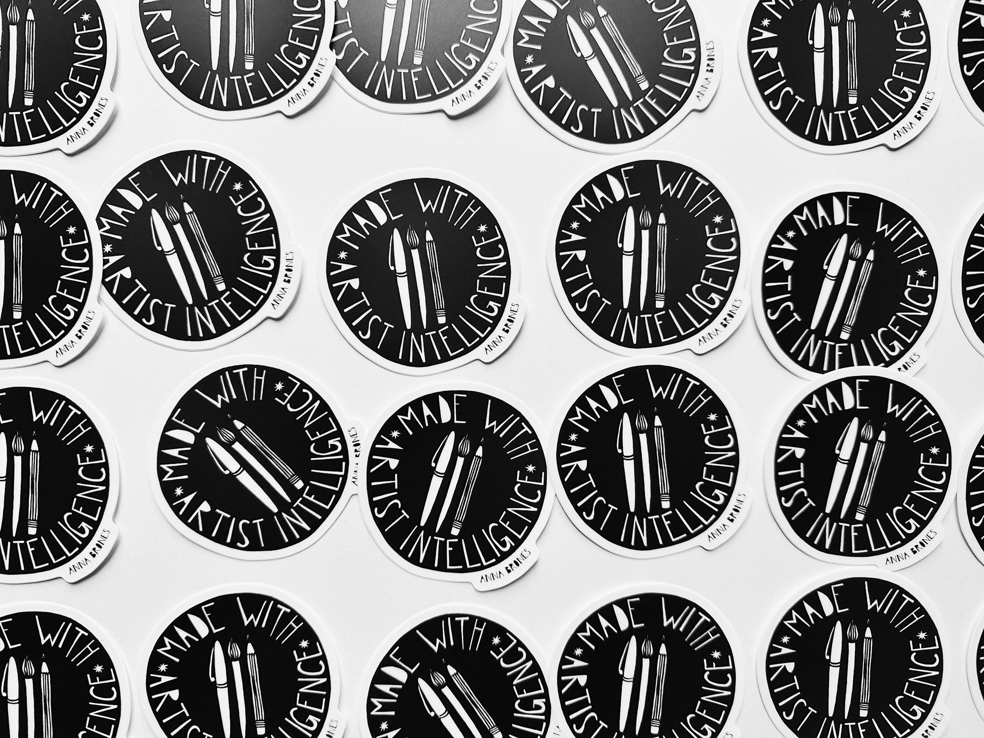 "Made with Artist Intelligence" Sticker