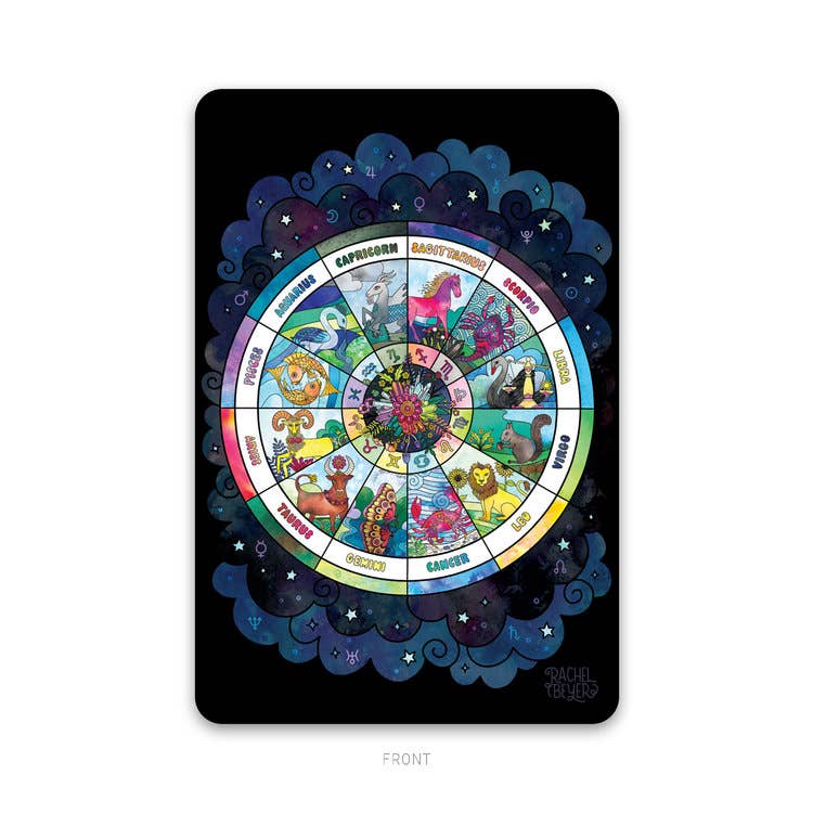 Astrology Wheel Zodiac Mini Art Print