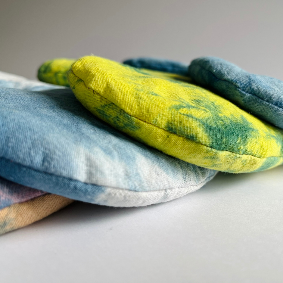 Heart Eye Pillow - Botanically Dyed - Indigo Sky - V Day