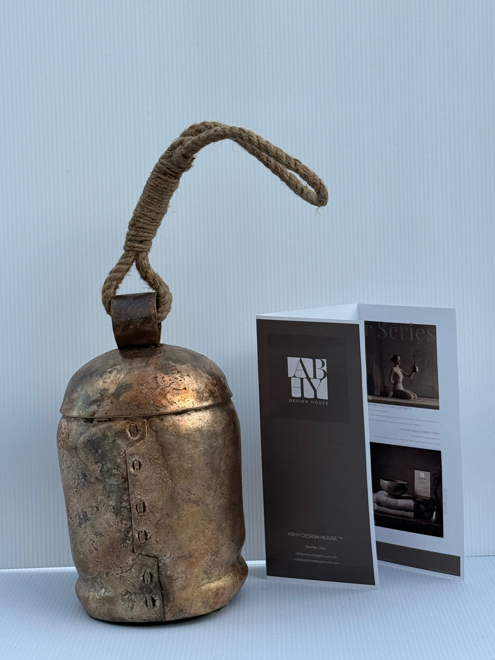 Large Brass Bell 8”– Statement Home Decor/Mindfulness Ritual