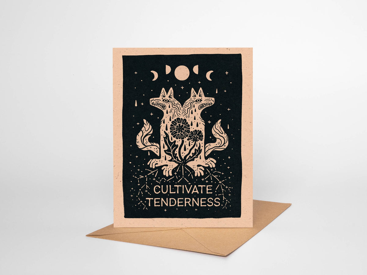 Tenderness– Blank Greeting Card Nature Illustration 