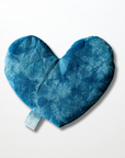 Heart Eye Pillow - Botanically Dyed - Indigo Sea
