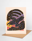 Raven Nocturne– Blank Greeting Card Nature Illustration 