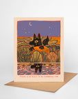 Thankful – Blank Greeting Card with Nature Illustration