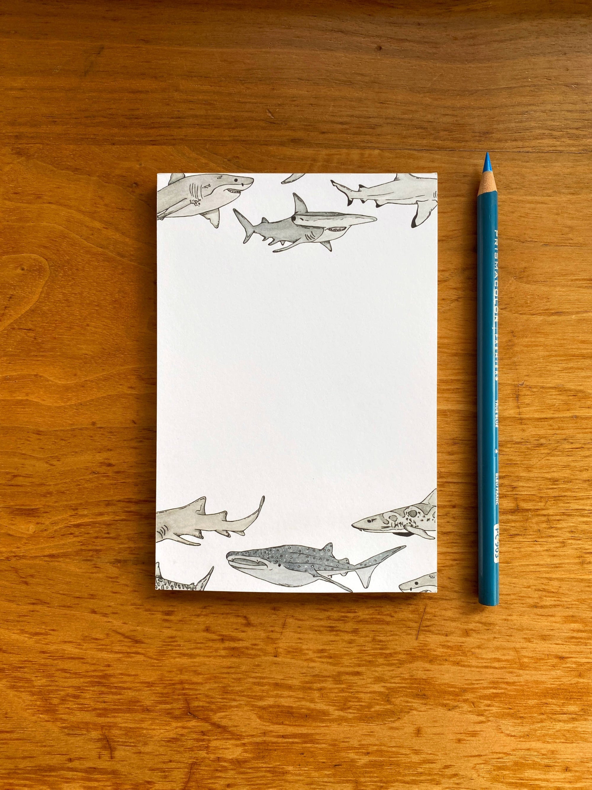 Illustrated Shark Market Notepad