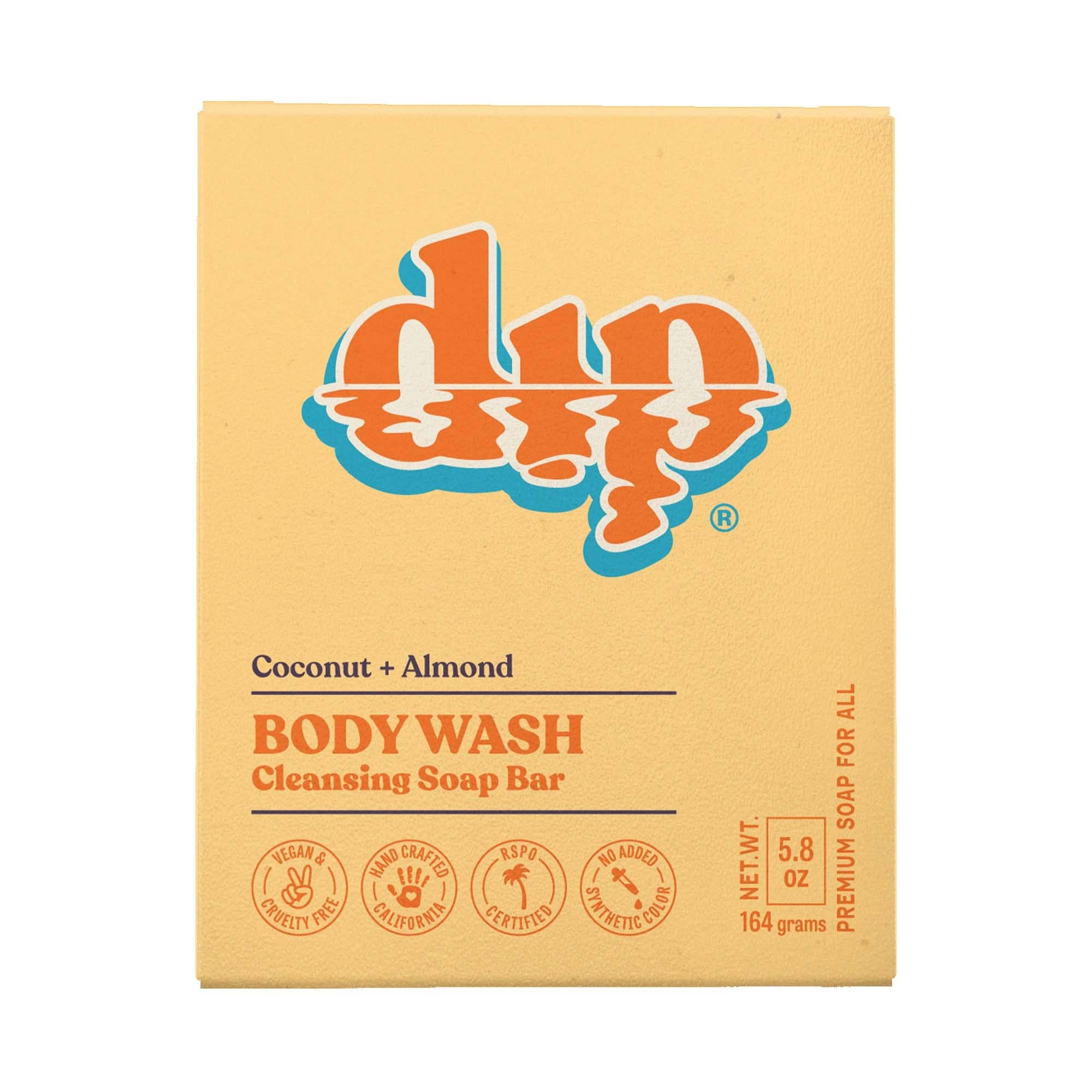 Dip - Body Wash Cleansing Soap Bar - Coconut &amp; Almond
