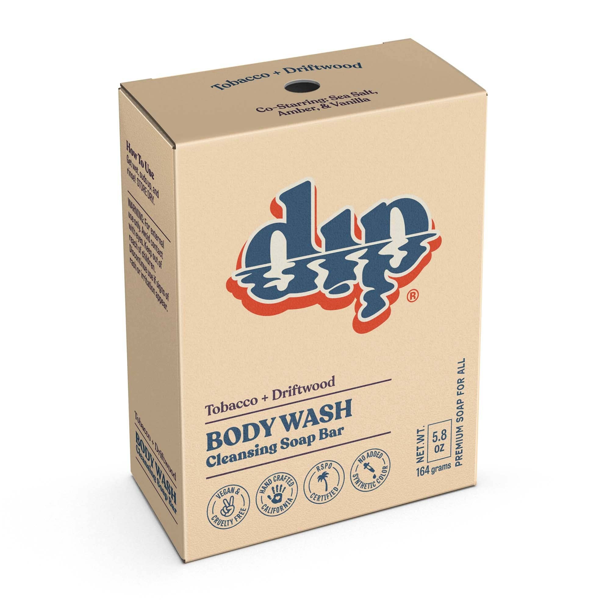 Dip - Body Wash Cleansing Soap Bar - Tobacco &amp; Driftwood