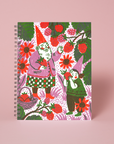 6 x 8" Spiral Blank Notebook - Berry Picking Gnomes