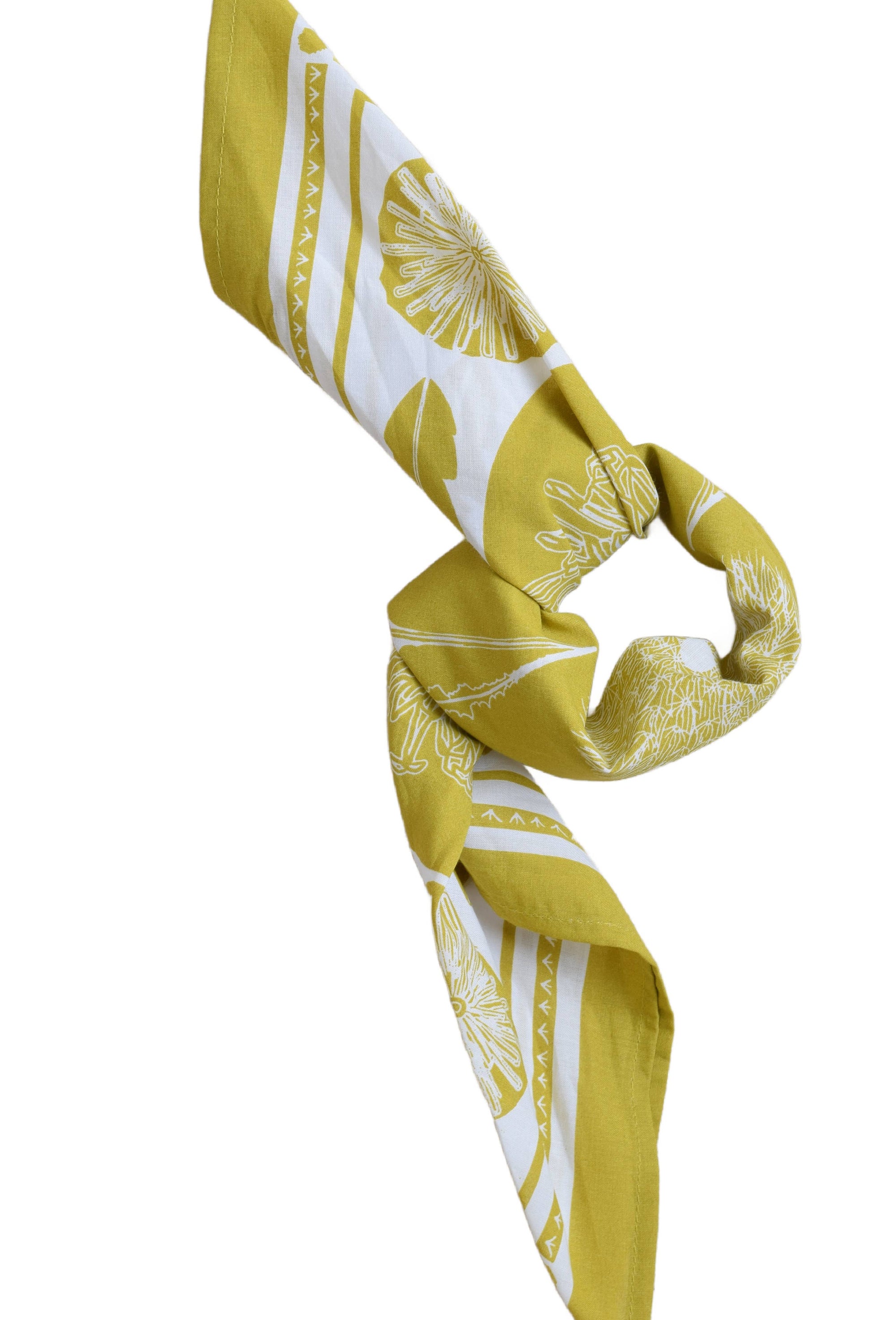 Dandelion Bandana - 100% Cotton - Mustard Yellow - Dandy