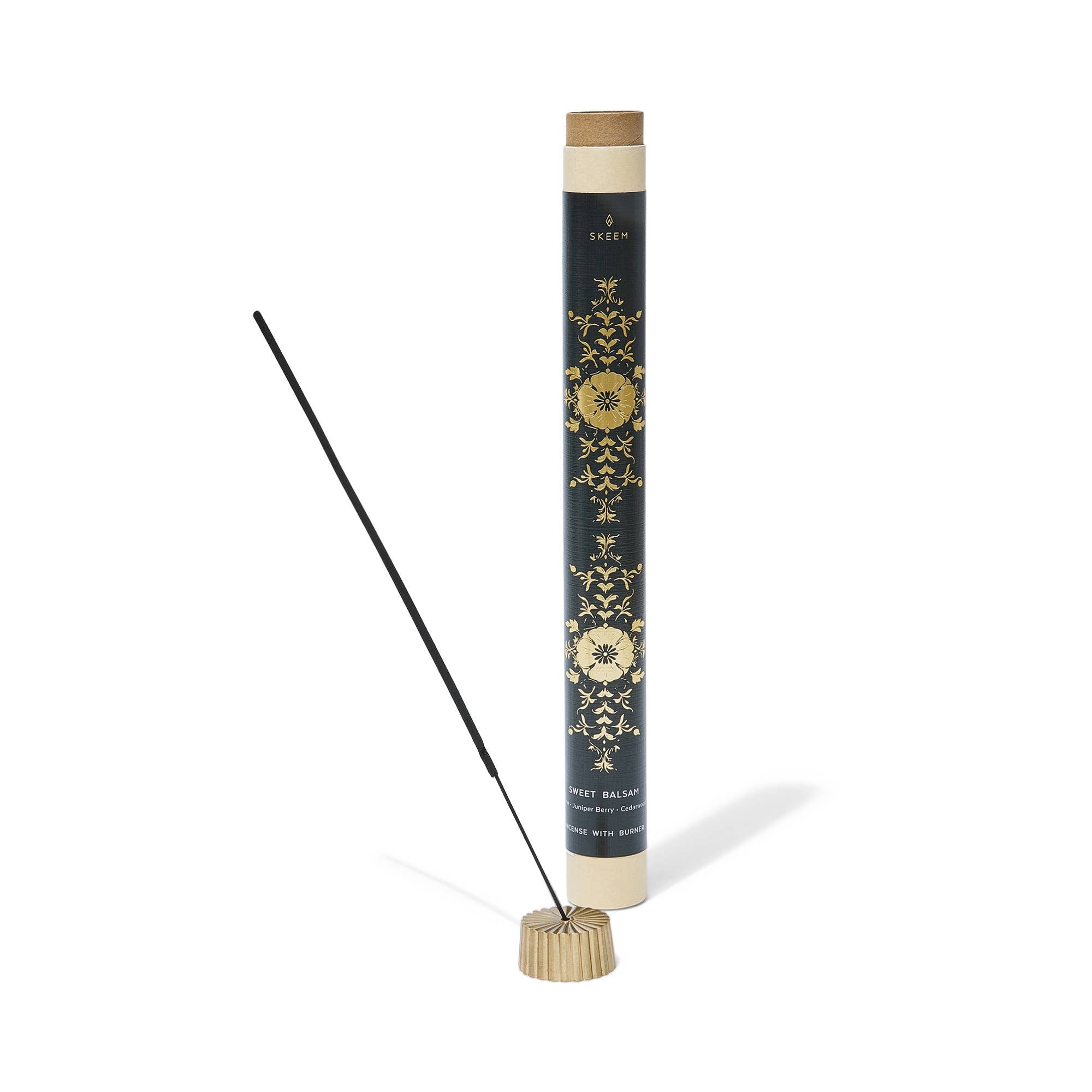 Gilded Incense with Brass Holder, Sweet Balsam