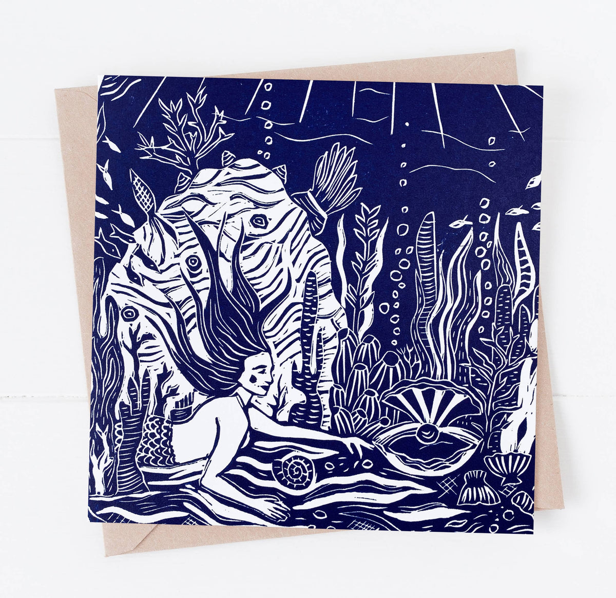 Mermaid Art Greeting Card- Women of the Sea Illustration