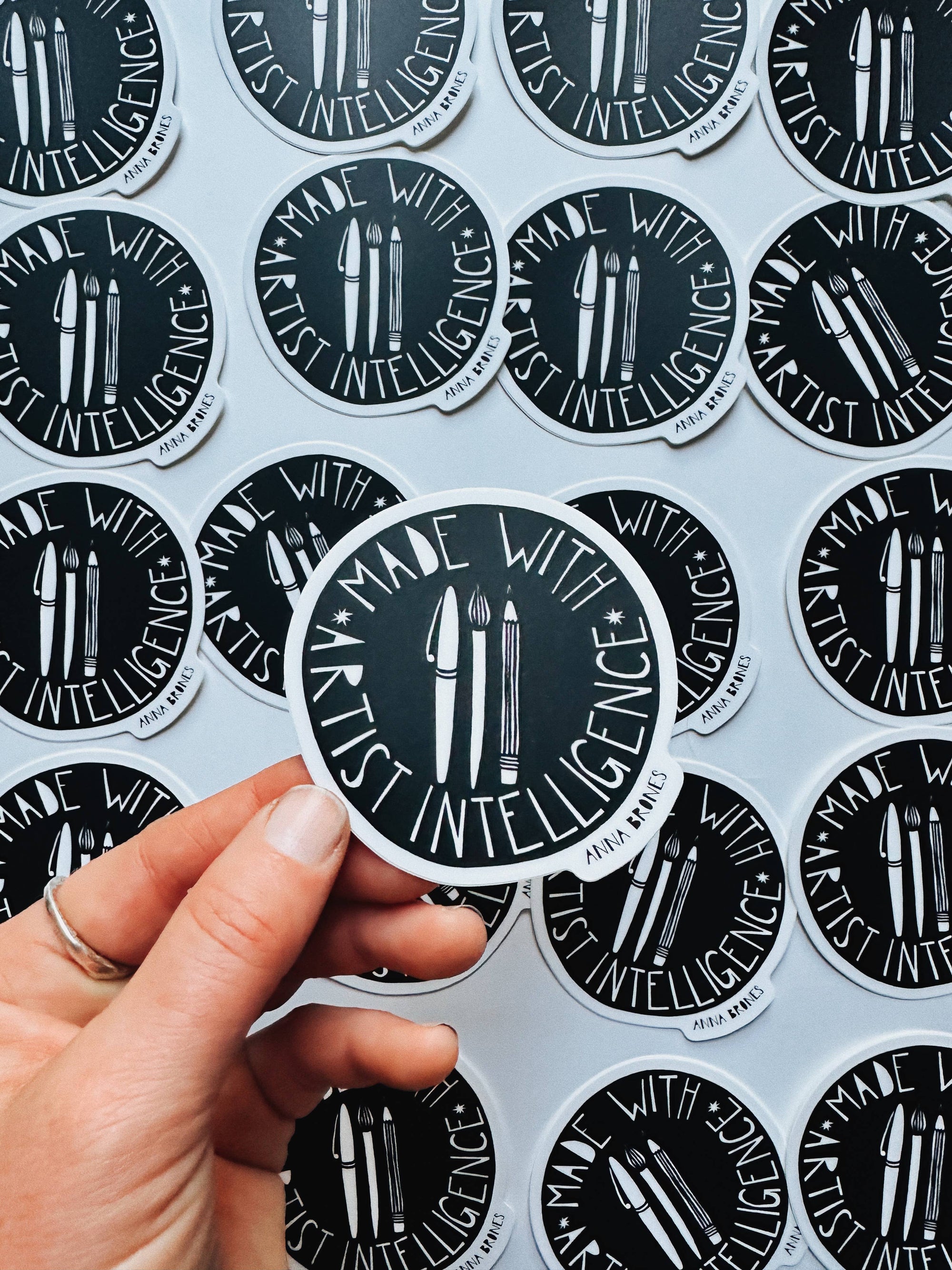 "Made with Artist Intelligence" Sticker