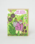 Love You Papa Gnome Letterpress Greeting Card by Phoebe Wahl