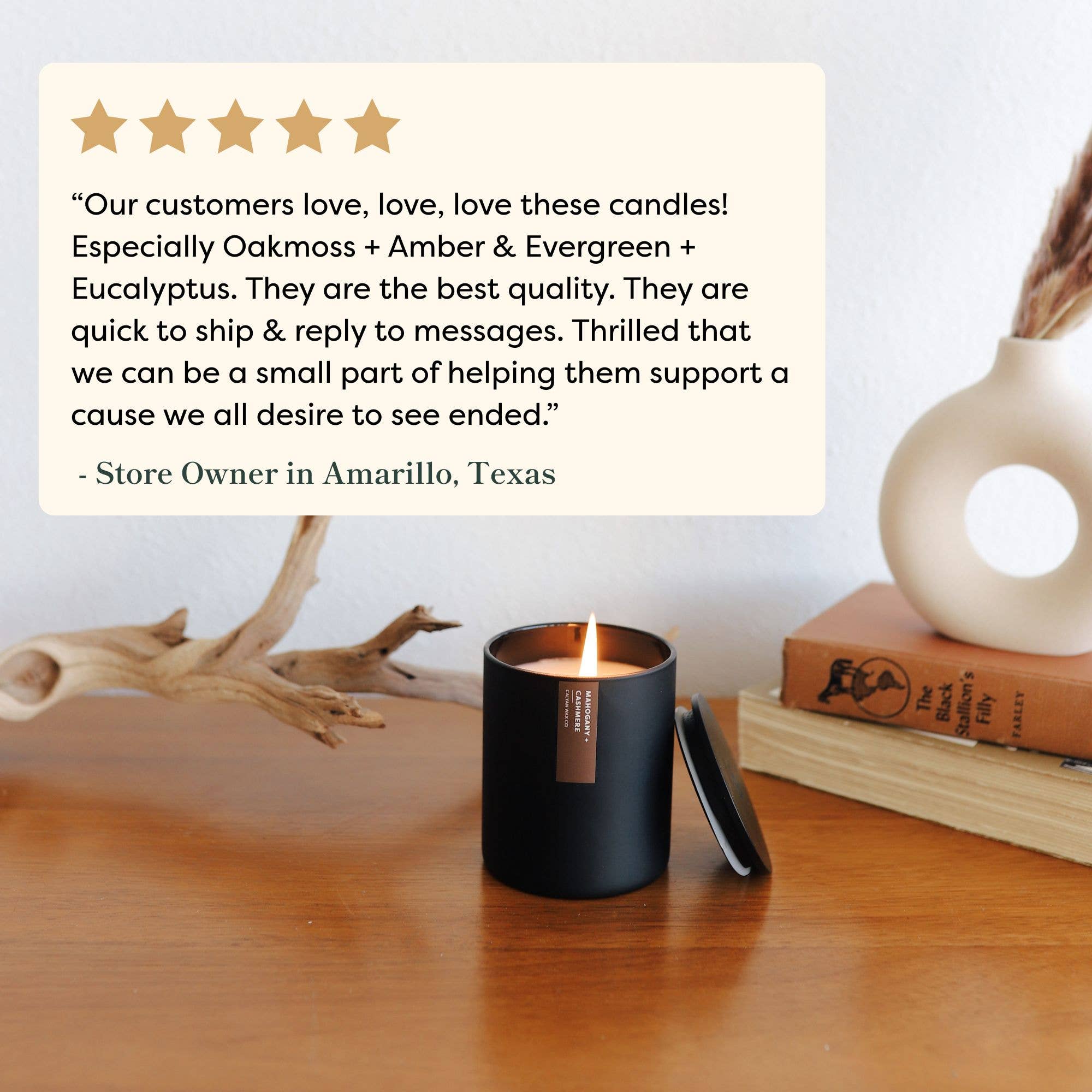 Musk + Teakwood - Matte Black Tumbler Soy Candle