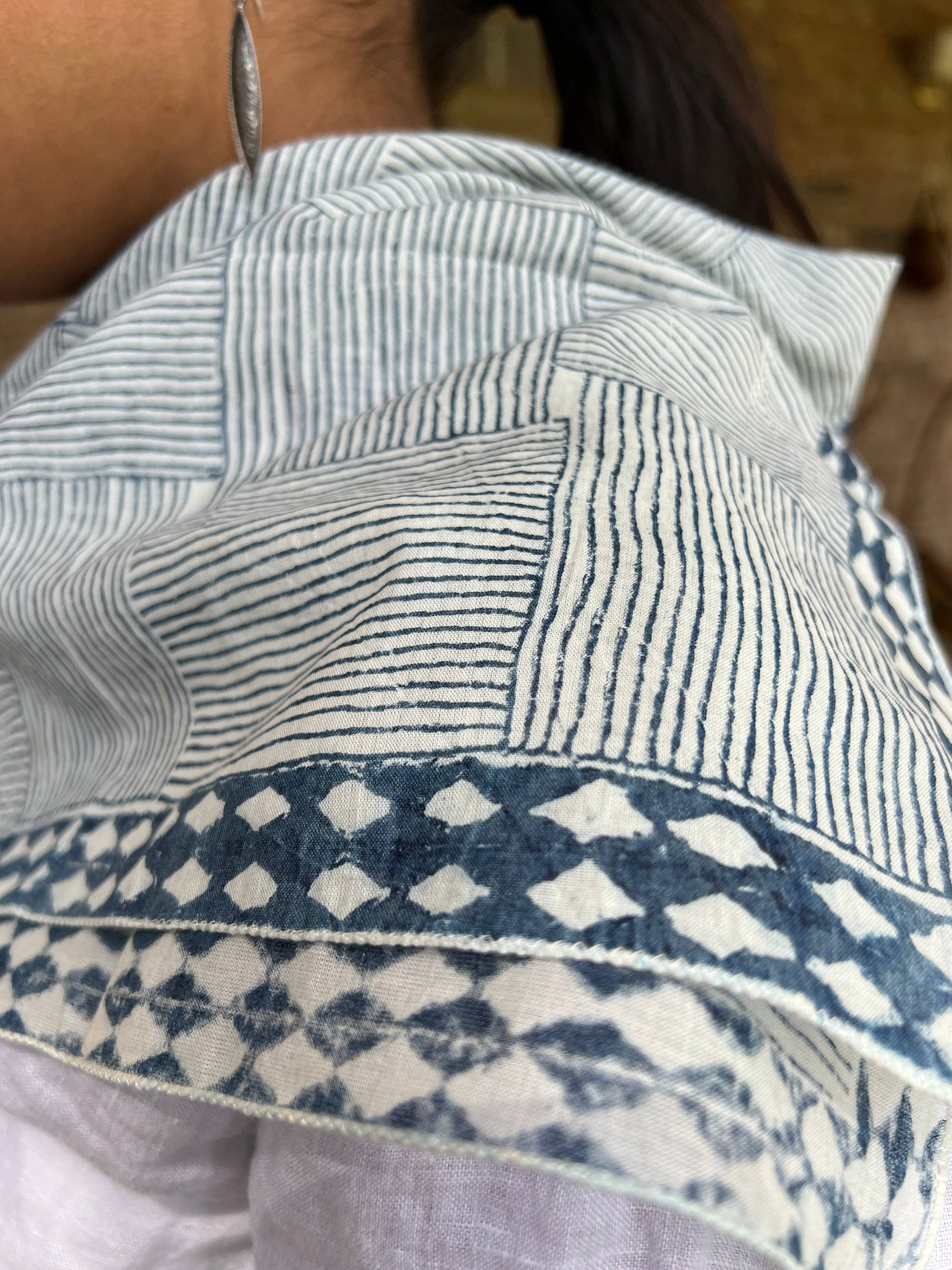 Bandana - Inky Doodle in Indigo Breeze