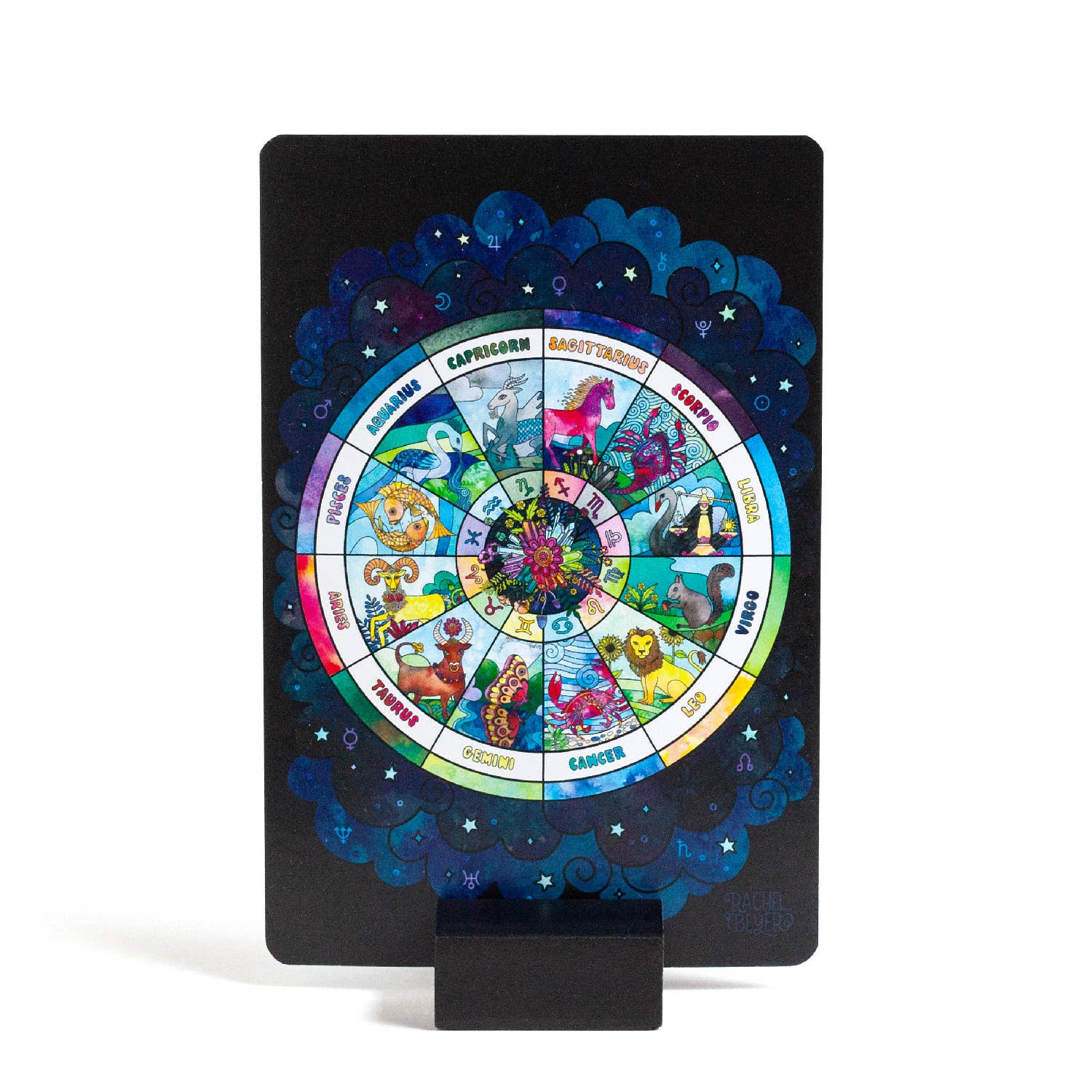 Astrology Wheel Zodiac Mini Art Print